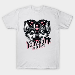 Chihuahua Love Valentines gift art T-Shirt